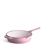 Cazuela Baja de Hierro Fundido con Tapa 28 cm de diametro Retro Rosa