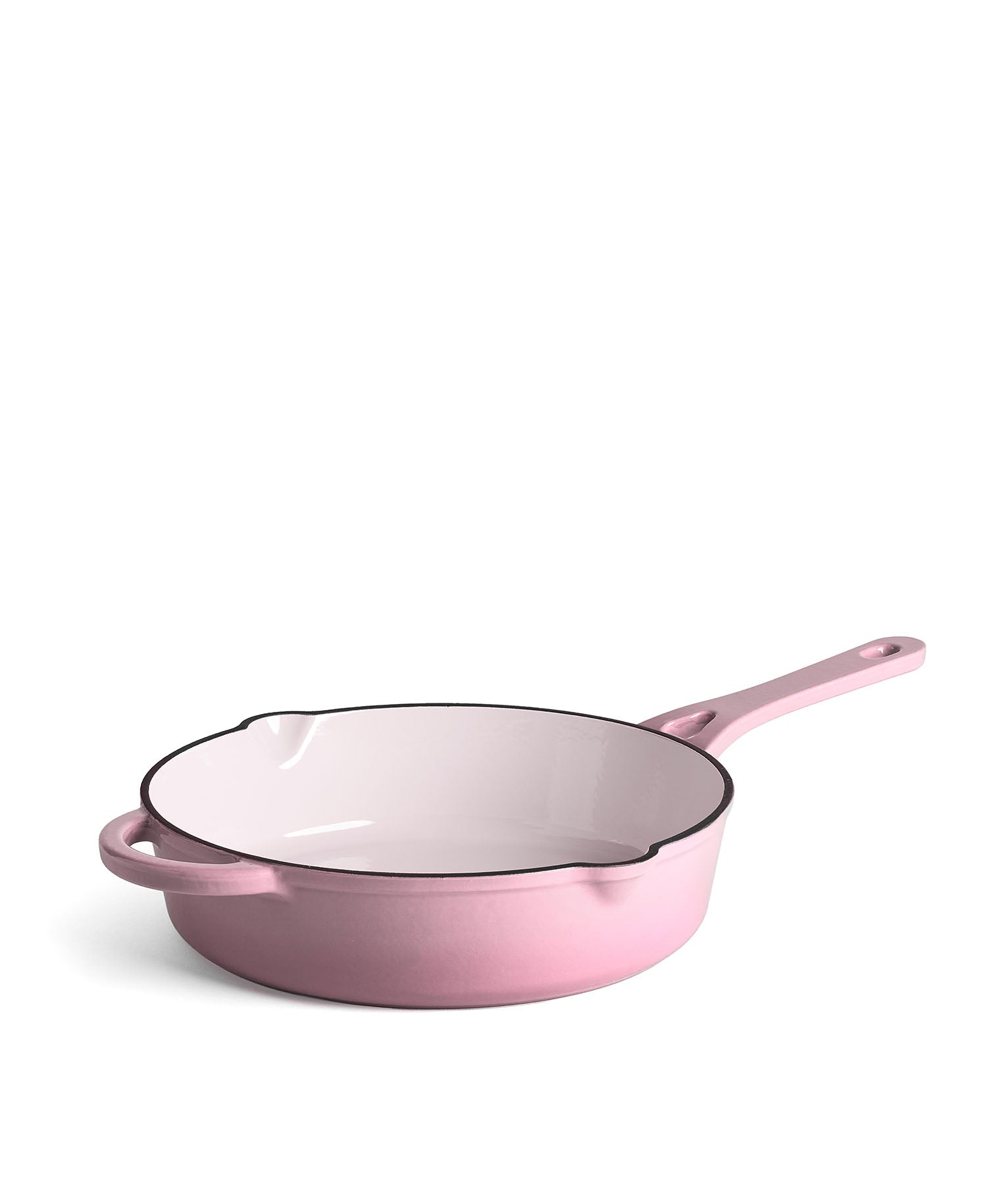 Cazuela Baja de Hierro Fundido con Tapa 28 cm de diametro Retro Rosa