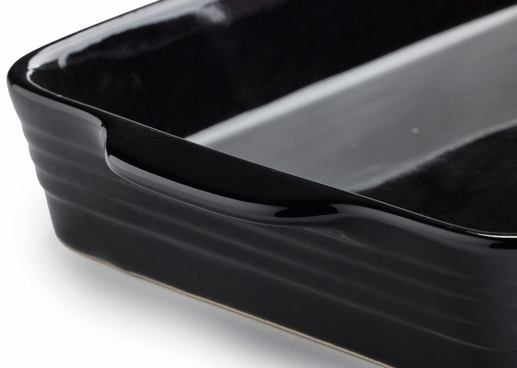 Set de 2 Fuentes para Horno Negro Brillante