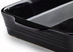 Set de 2 Fuentes para Horno Negro Brillante