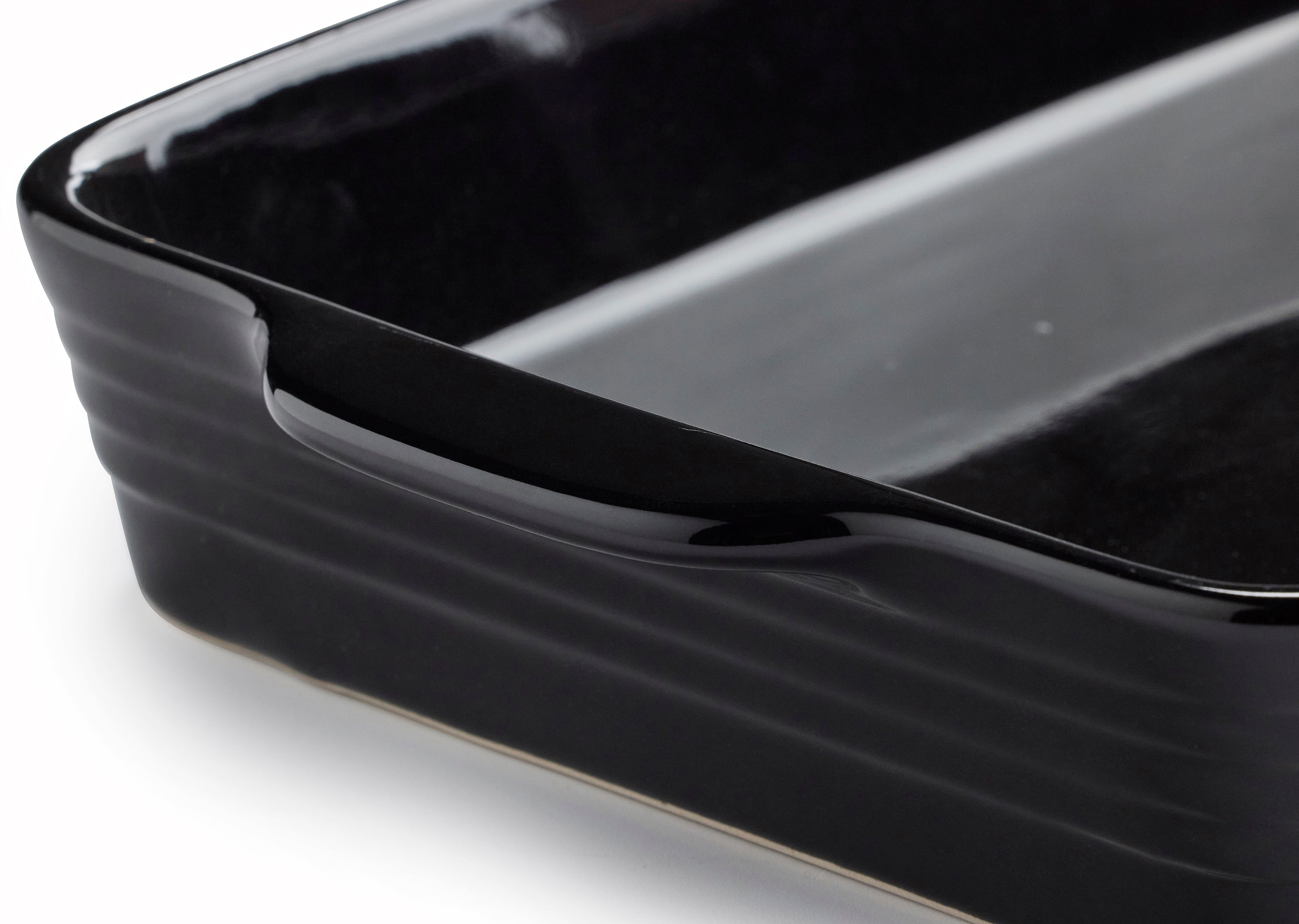 Set de 2 Fuentes para Horno Negro Brillante