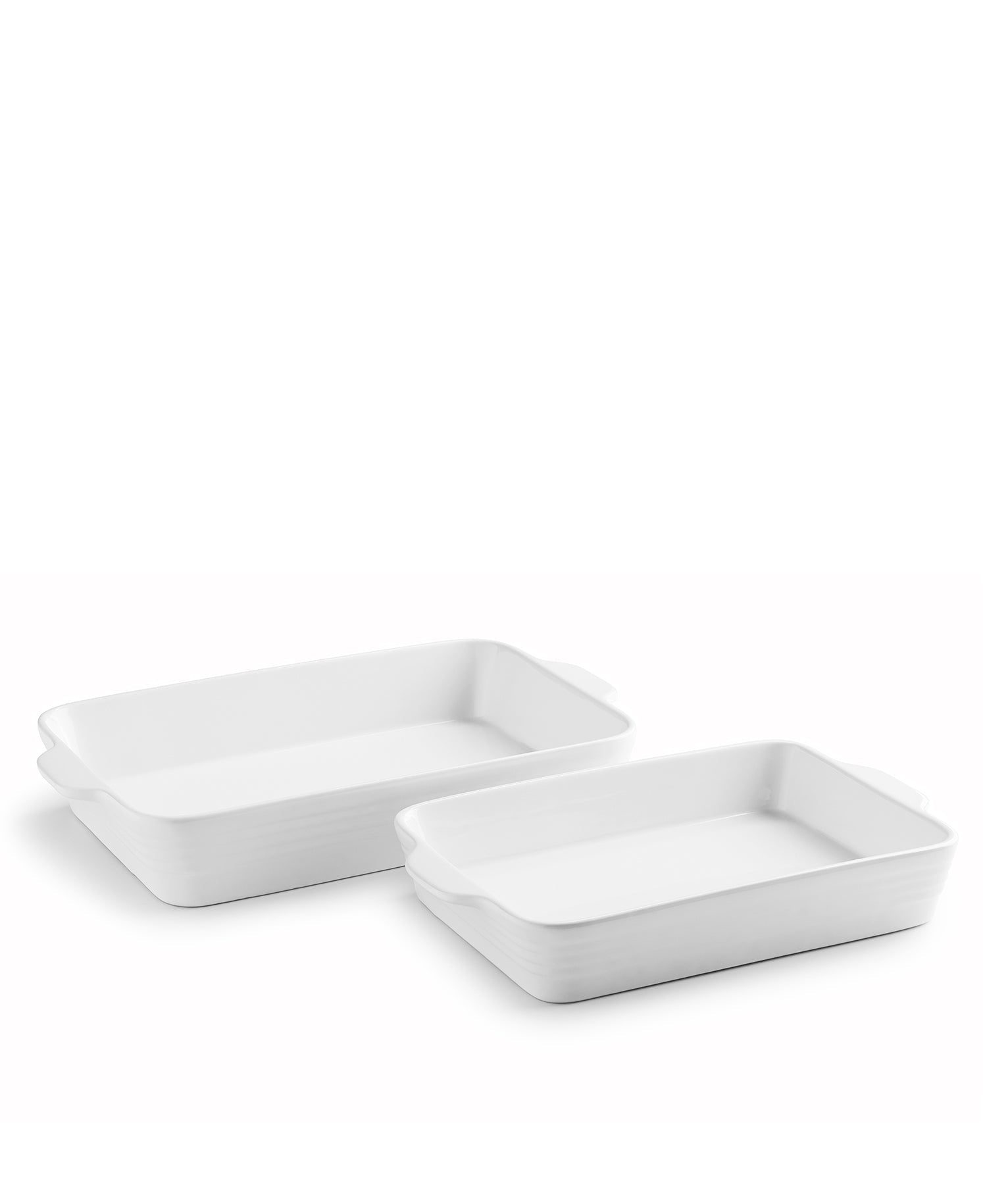 Set de 2 Fuentes para Horno Blanco Brillante