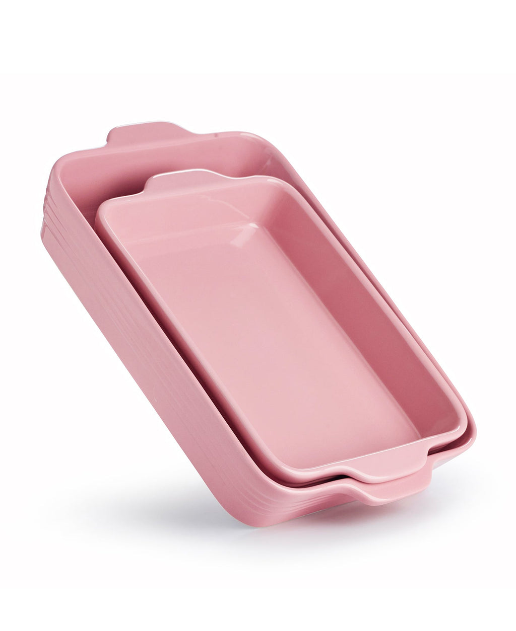 Set de 2 Fuentes para Horno Rosa Brillante