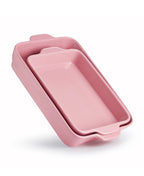 Set de 2 Fuentes para Horno Rosa Brillante