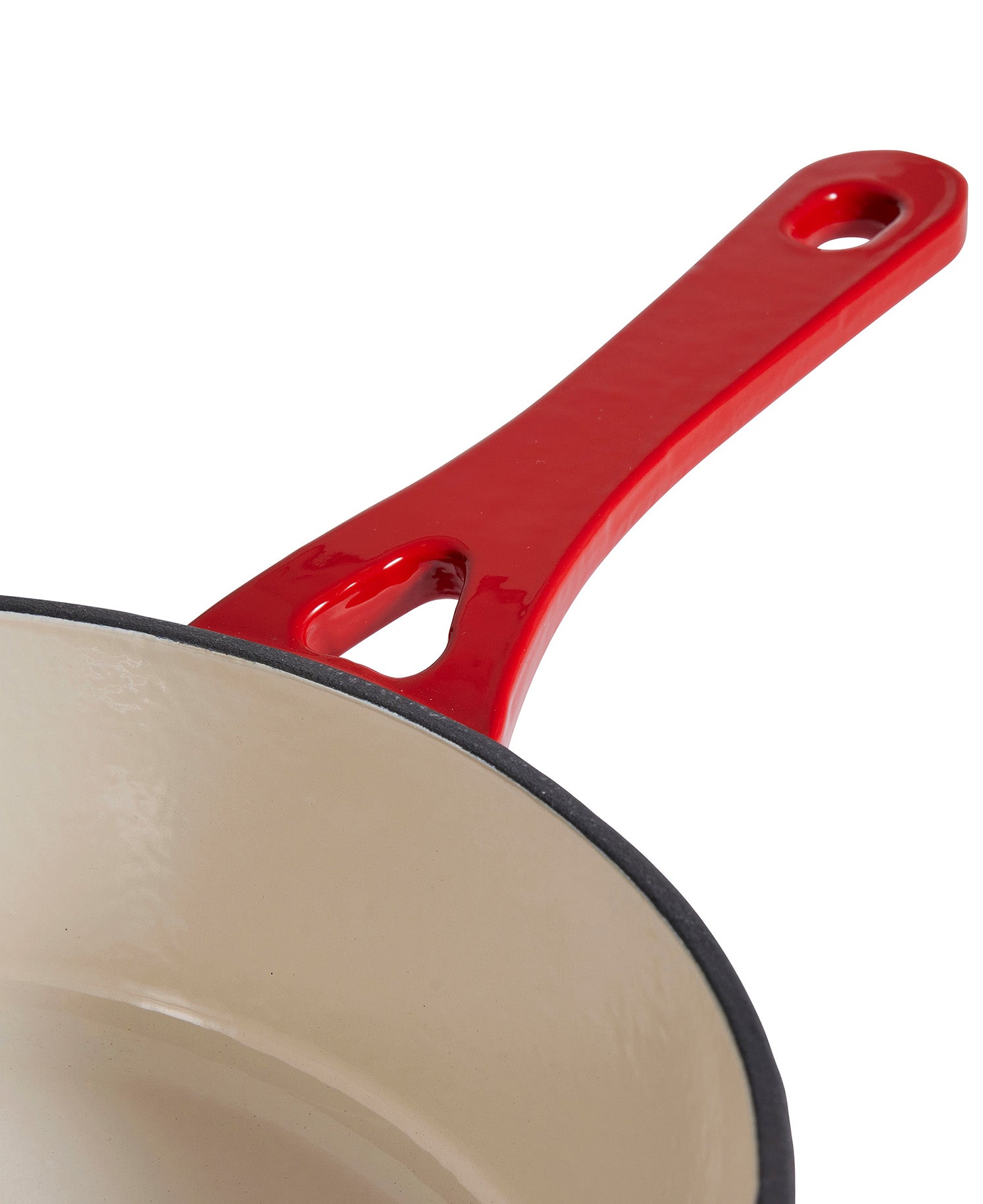 Cazuela Baja de Hierro Fundido con Tapa 28 cm de diametro Sangre Roja