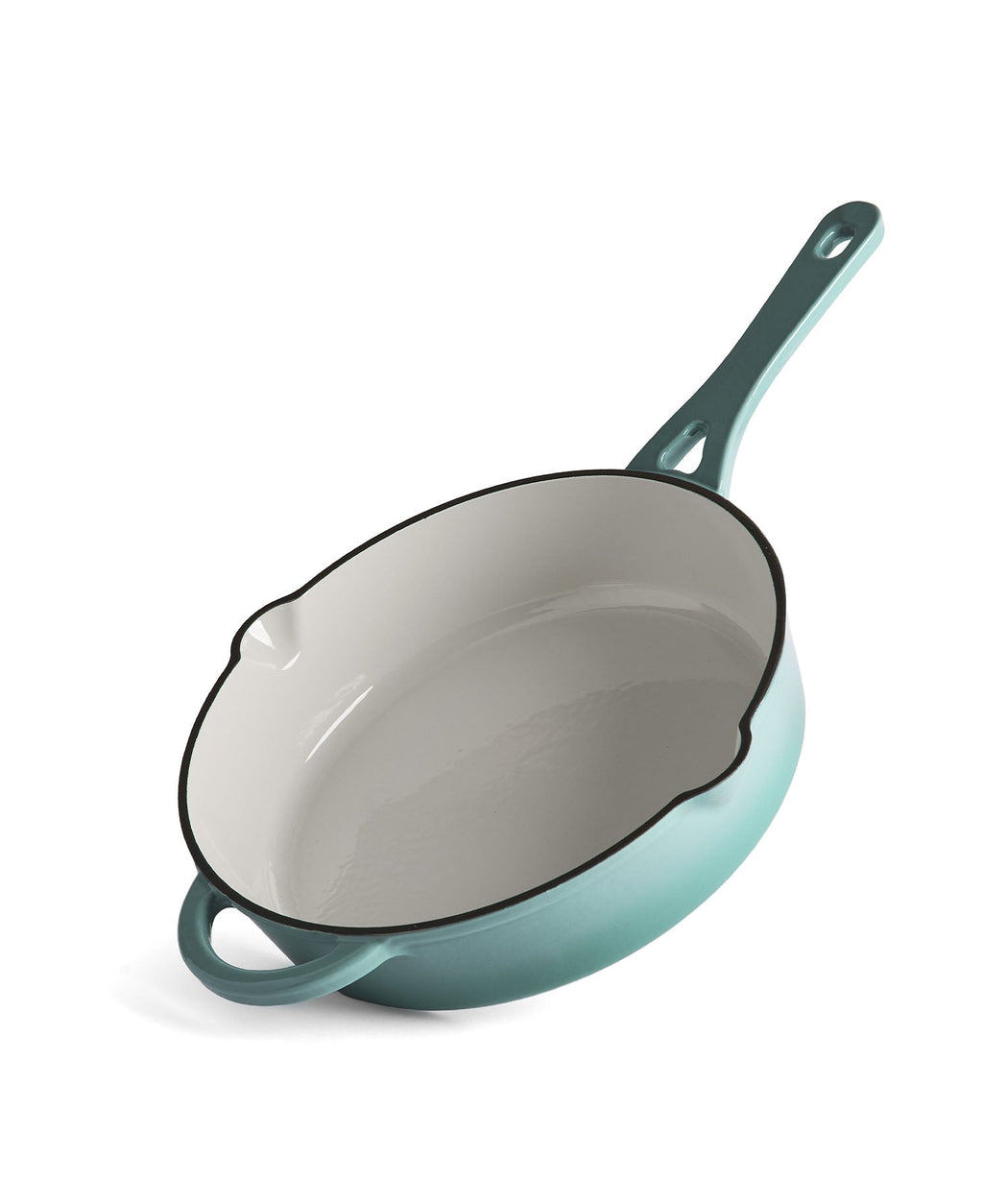 Cazuela Baja de Hierro Fundido con Tapa 28 cm de diametro Retro Verde