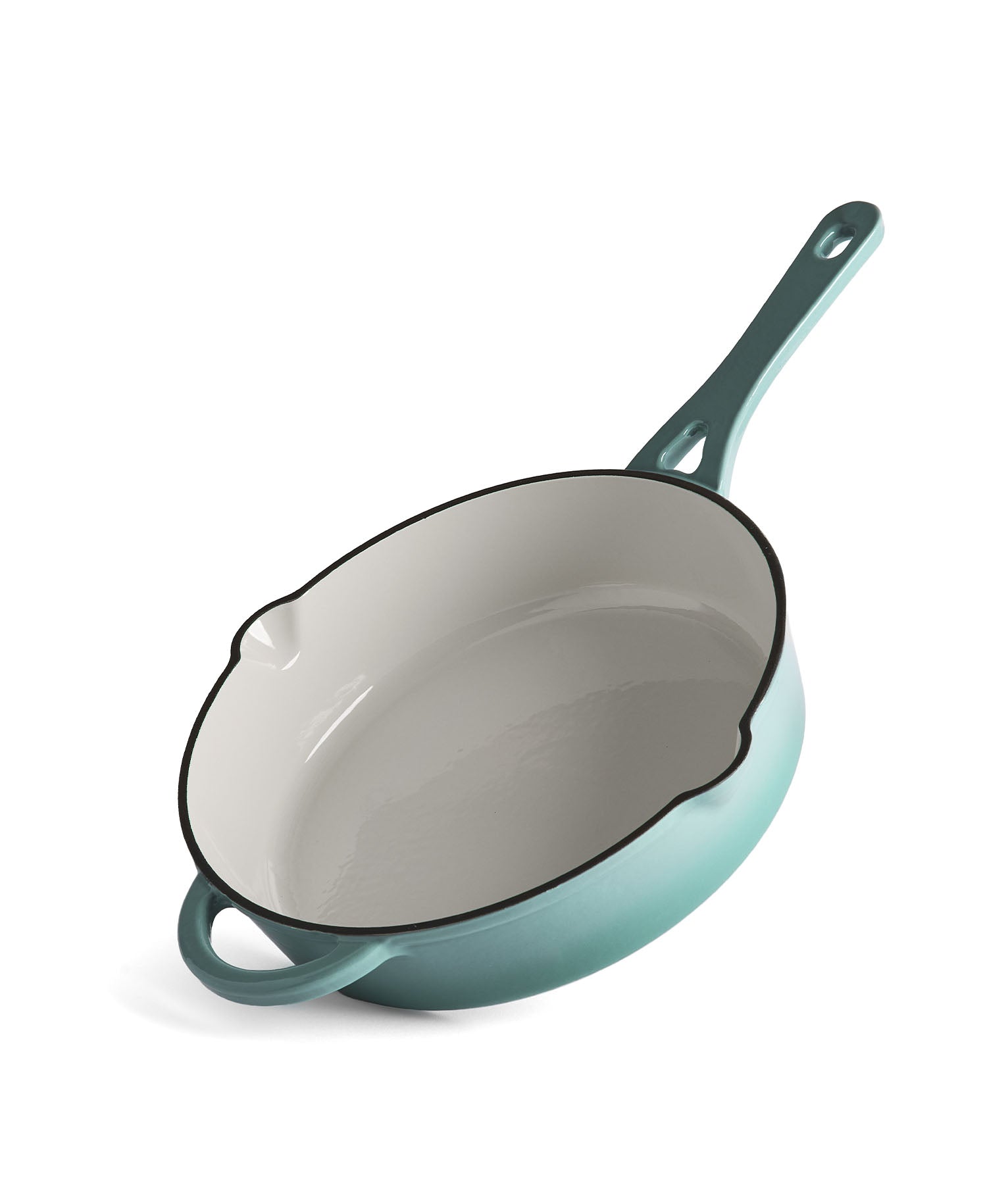 Cazuela Baja de Hierro Fundido con Tapa 28 cm de diametro Retro Verde