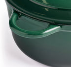 Olla de Hierro Fundido con Tapa , 4,2 Litros, 24 cm de diámetro,  Verde Oscuro
