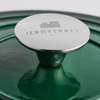 Olla de Hierro Fundido con Tapa , 4,2 Litros, 24 cm de diámetro,  Verde Oscuro