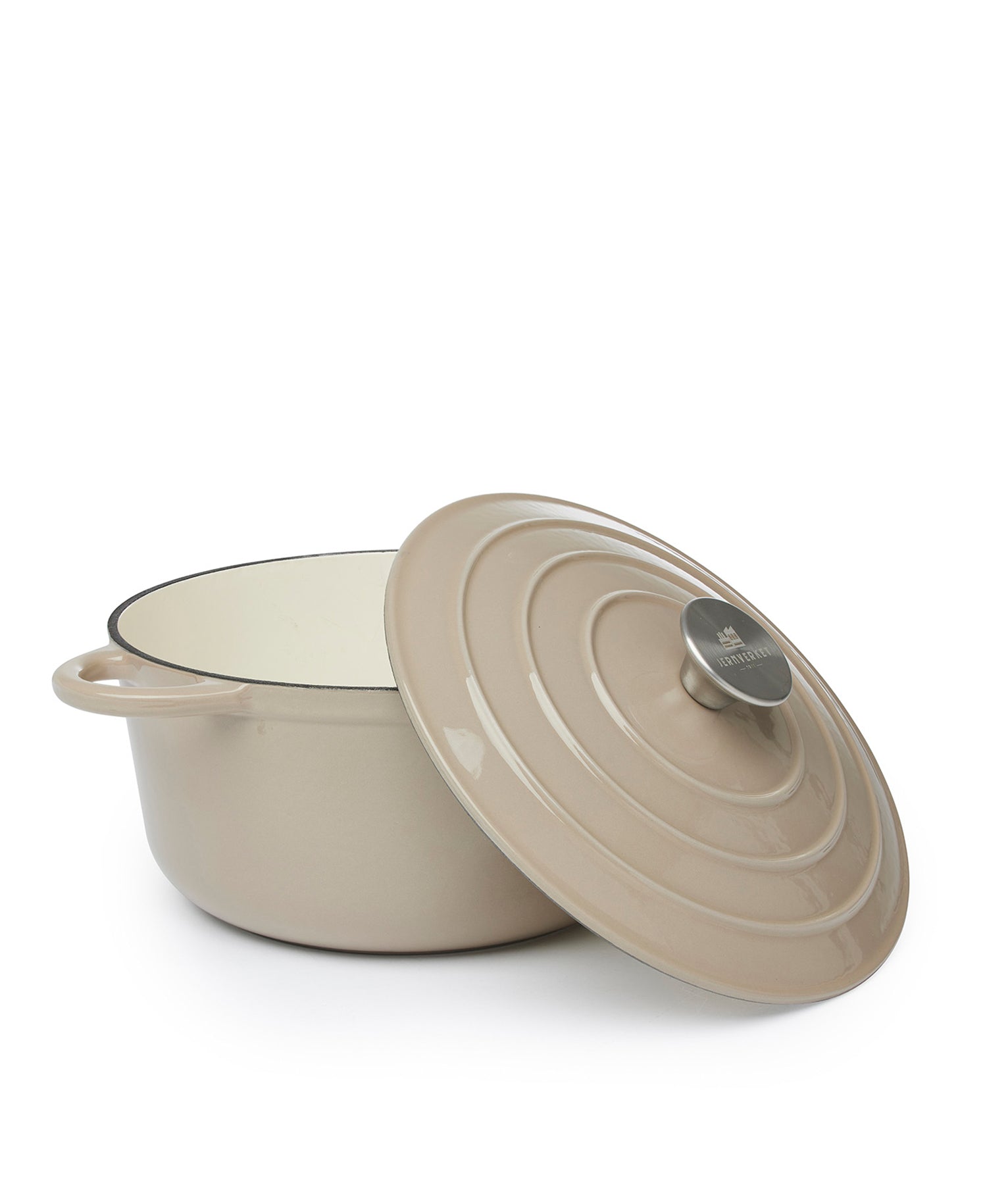 Olla de Hierro Fundido con Tapa , 4,2 Litros, 24 cm de diámetro,  Macchiato