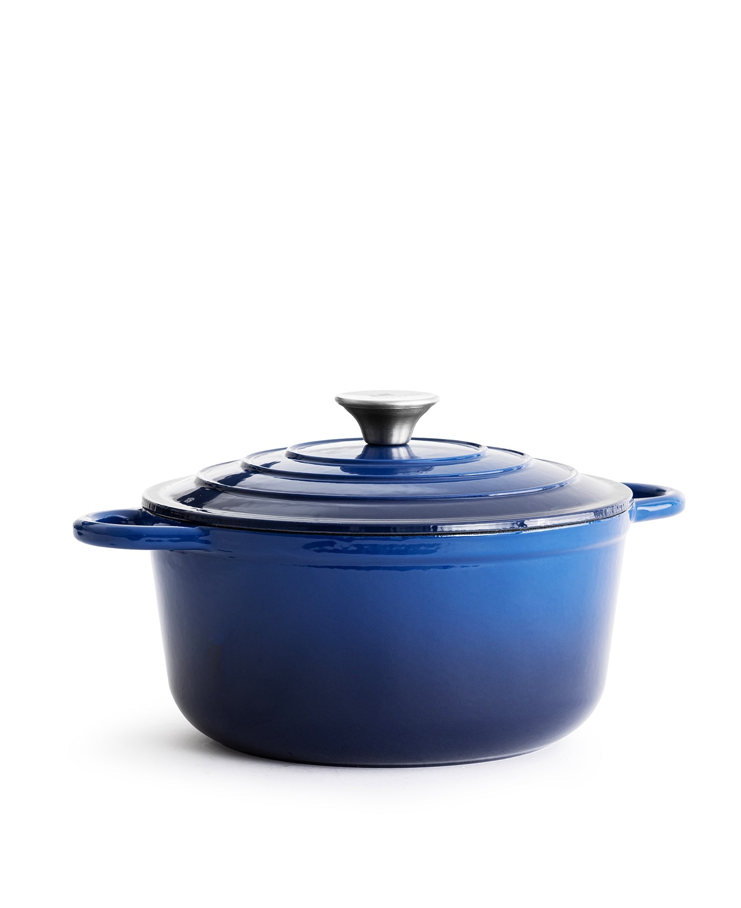 Olla de Hierro Fundido con Tapa , 4,2 Litros, 24 cm de diámetro,  Brisa Azul