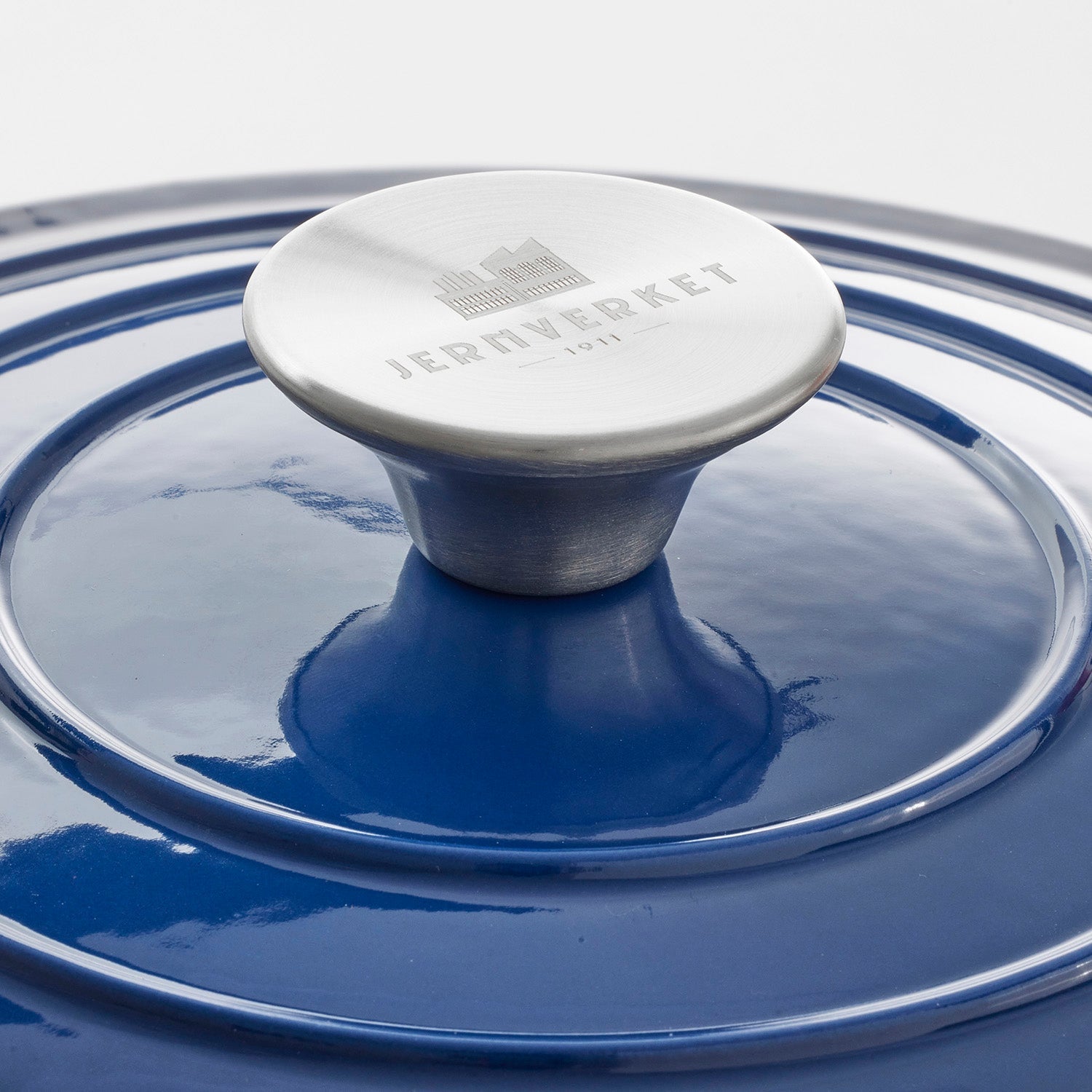 Olla de Hierro Fundido con Tapa , 4,2 Litros, 24 cm de diámetro,  Brisa Azul