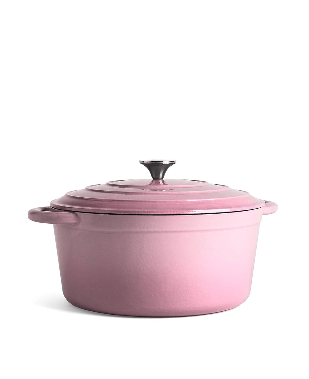 Olla Grande de Hierro Fundido con Tapa , 7 Litros, 29 cm diametro, Rosa Retro