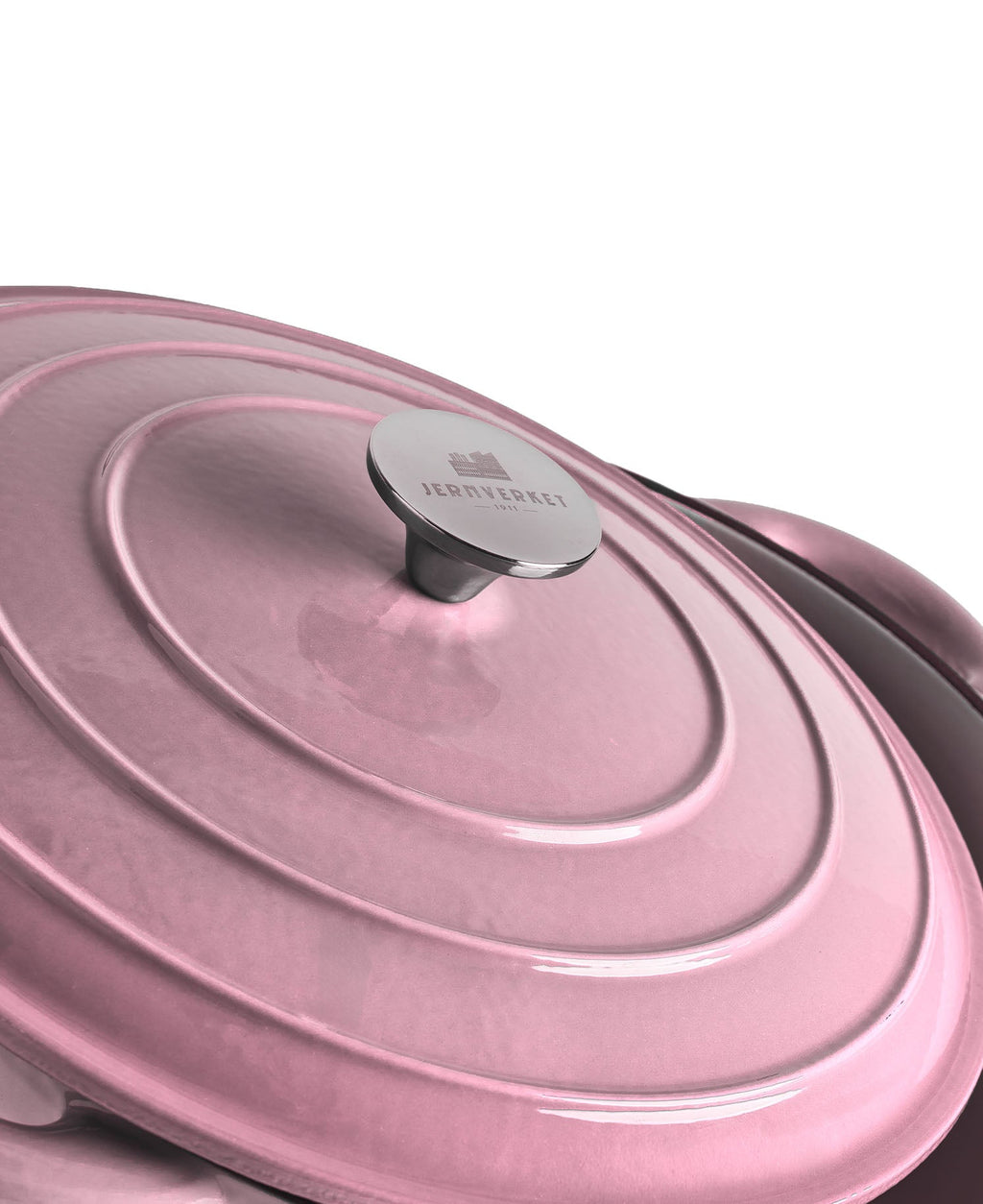 Olla Grande de Hierro Fundido con Tapa , 7 Litros, 29 cm diametro, Rosa Retro