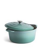 Olla Grande de Hierro Fundido con Tapa , 7 Litros, 29 cm diametro, Retro Verde