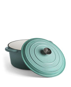 Olla Grande de Hierro Fundido con Tapa , 7 Litros, 29 cm diametro, Retro Verde