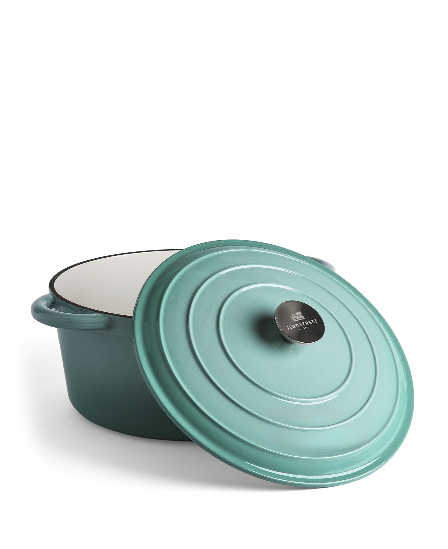 Olla Grande de Hierro Fundido con Tapa , 7 Litros, 29 cm diametro, Retro Verde