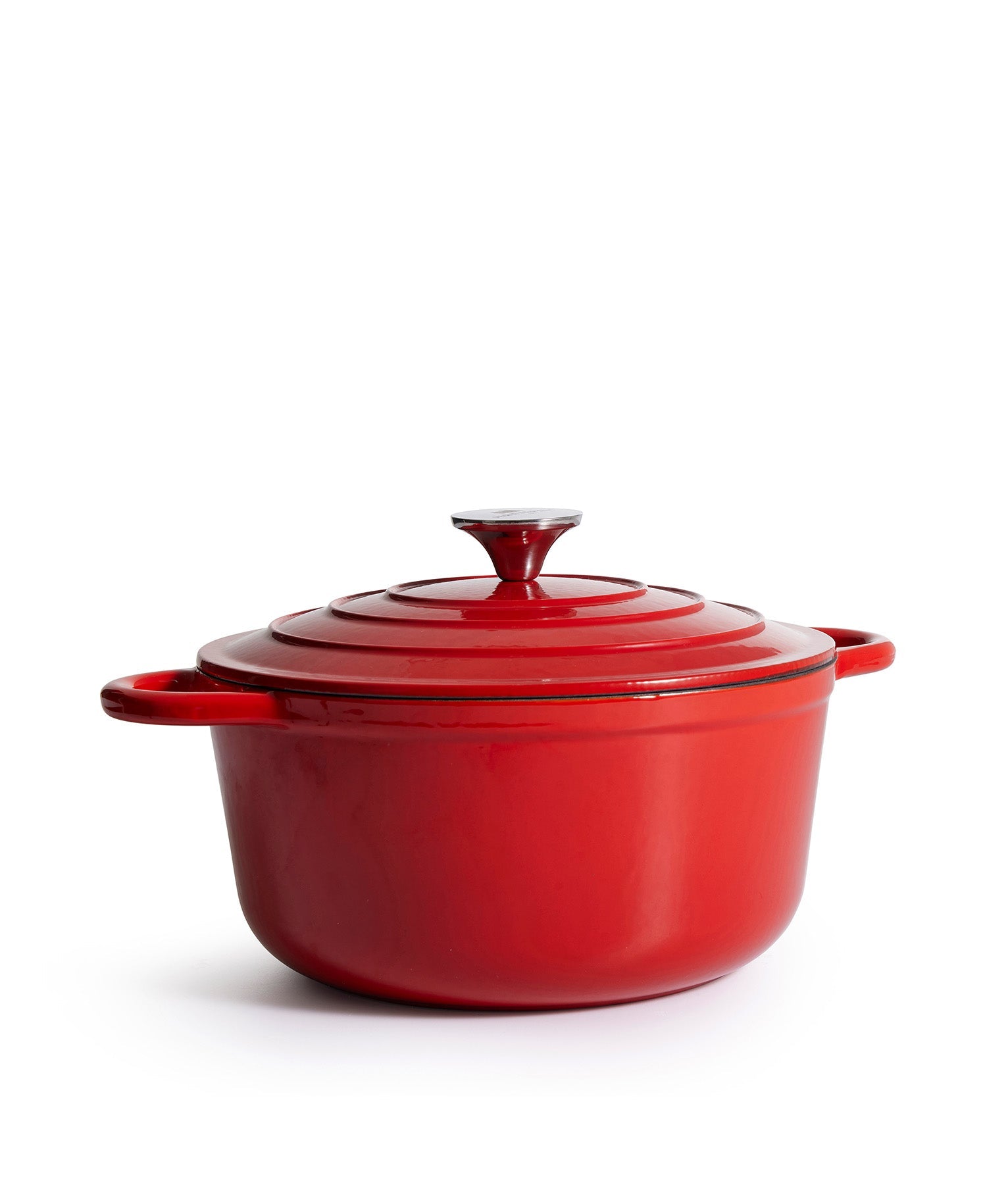 Olla de Hierro Fundido con Tapa, , 4,2 Litros, 24 cm de diámetro, Sangre Roja