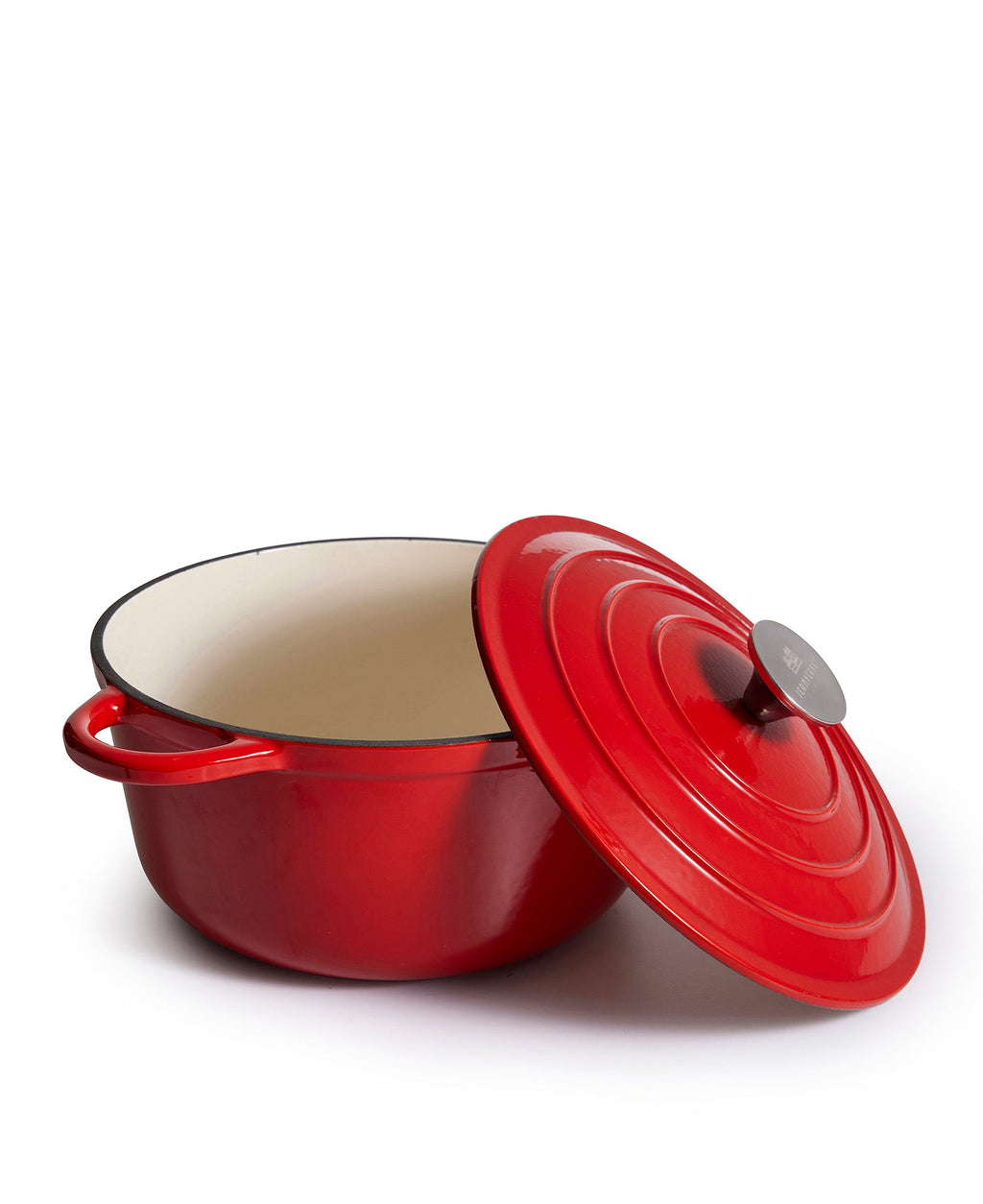 Olla de Hierro Fundido con Tapa, , 4,2 Litros, 24 cm de diámetro, Sangre Roja