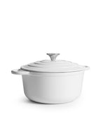 Olla de Hierro Fundido con Tapa , 4,2 Litros, 24 cm de diámetro,  Sal Marina