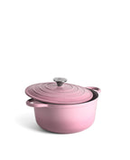 Olla de Hierro Fundido con Tapa , 4,2 Litros, 24 cm de diámetro,  Rosa Retro