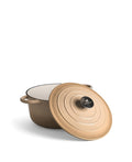 Olla de Hierro Fundido con Tapa , 4,2 Litros, 24 cm de diámetro,  Crema