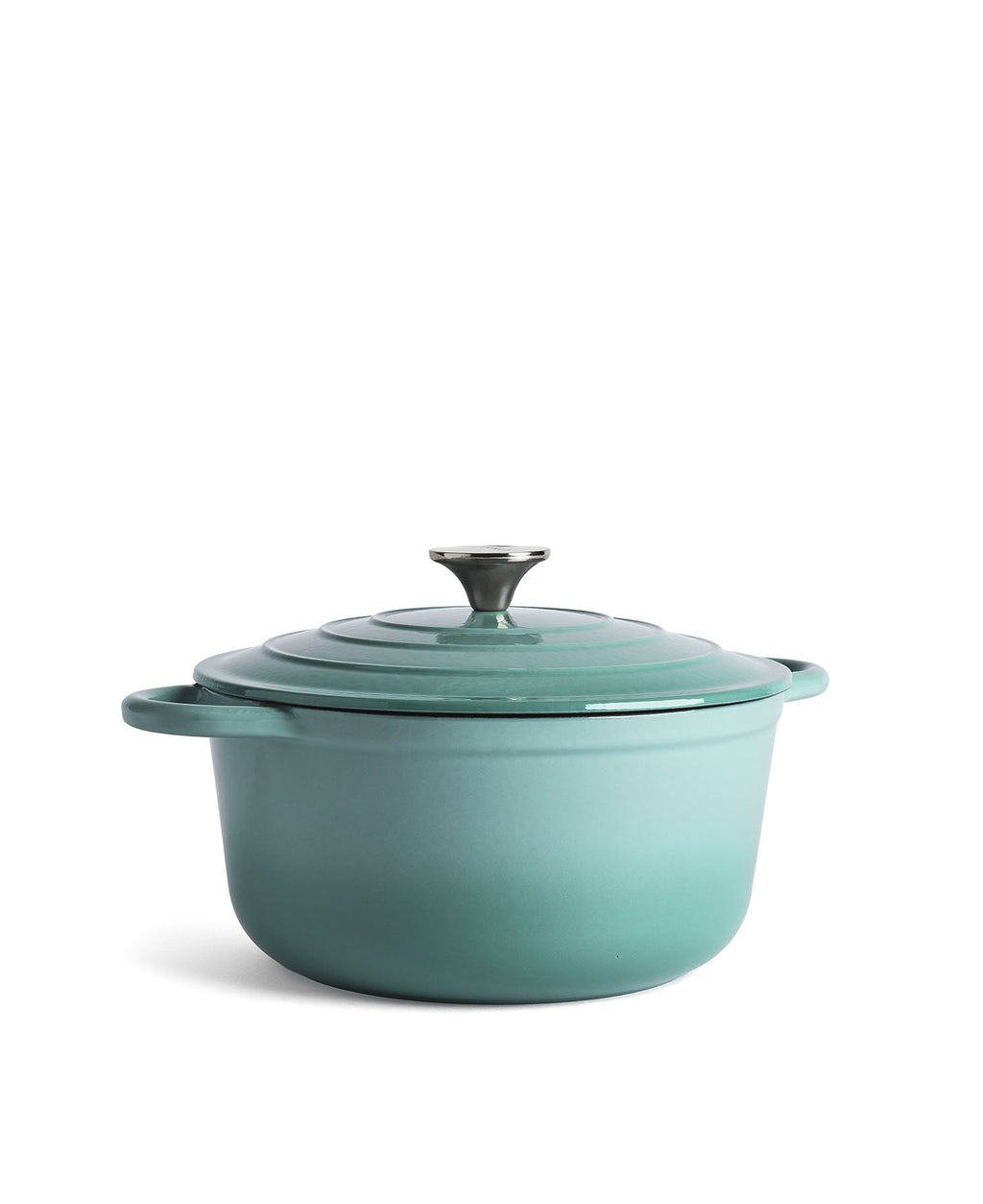 Olla de Hierro Fundido con Tapa , 4,2 Litros, 24 cm de diámetro,  Retro Verde