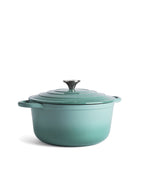 Olla de Hierro Fundido con Tapa , 4,2 Litros, 24 cm de diámetro,  Retro Verde