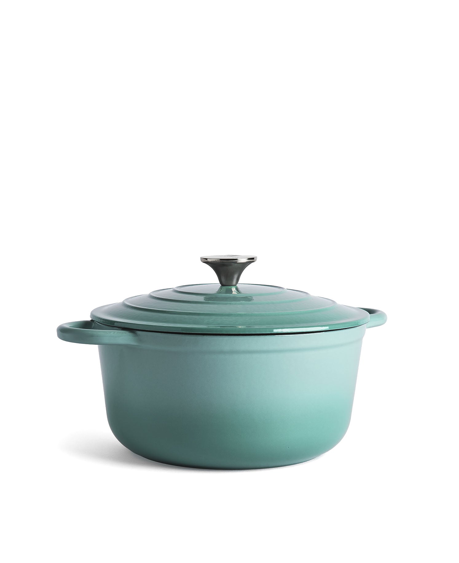 Olla de Hierro Fundido con Tapa , 4,2 Litros, 24 cm de diámetro,  Retro Verde