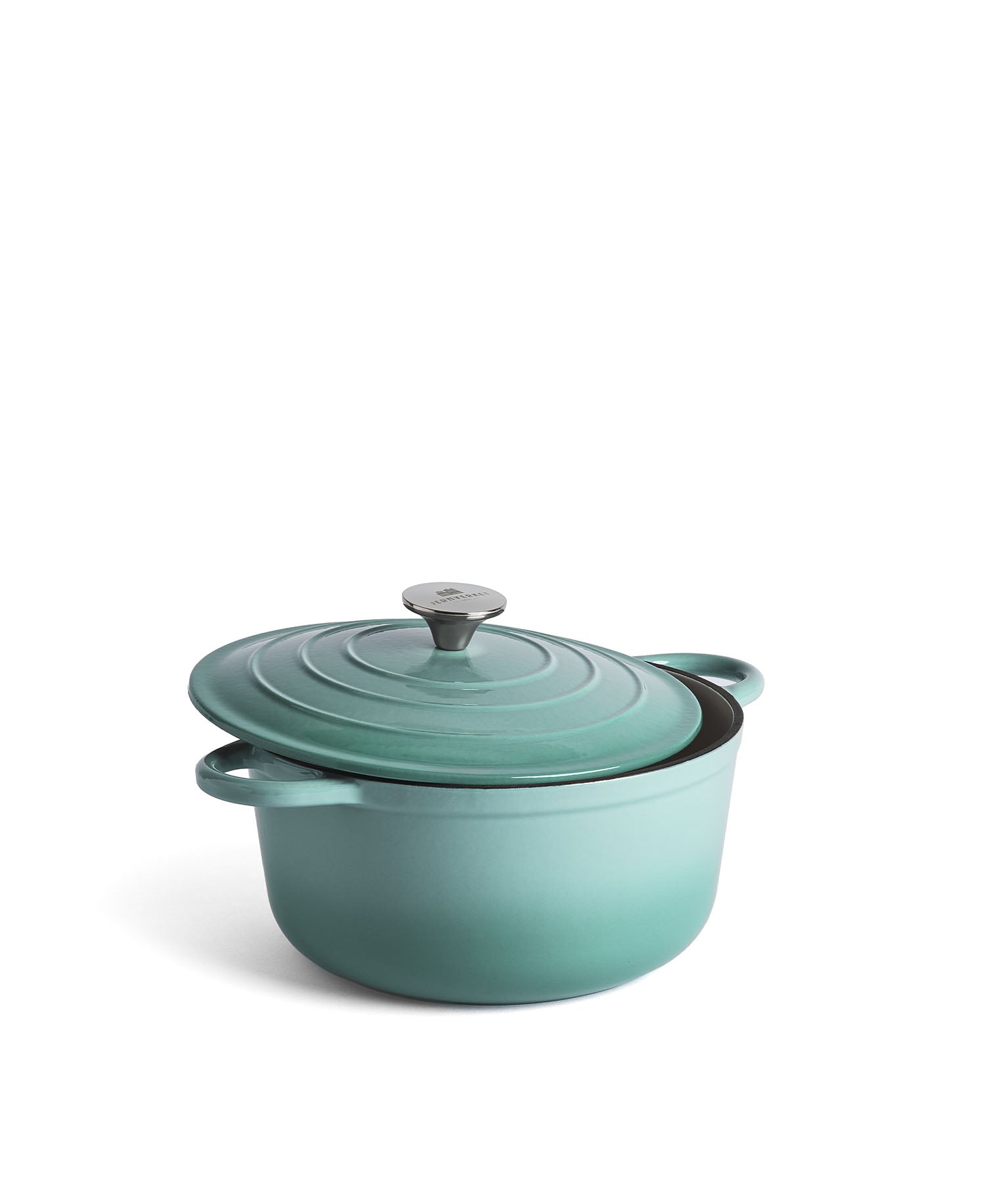 Olla de Hierro Fundido con Tapa , 4,2 Litros, 24 cm de diámetro,  Retro Verde
