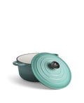 Olla de Hierro Fundido con Tapa , 4,2 Litros, 24 cm de diámetro,  Retro Verde