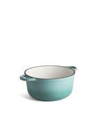 Olla de Hierro Fundido con Tapa , 4,2 Litros, 24 cm de diámetro,  Retro Verde