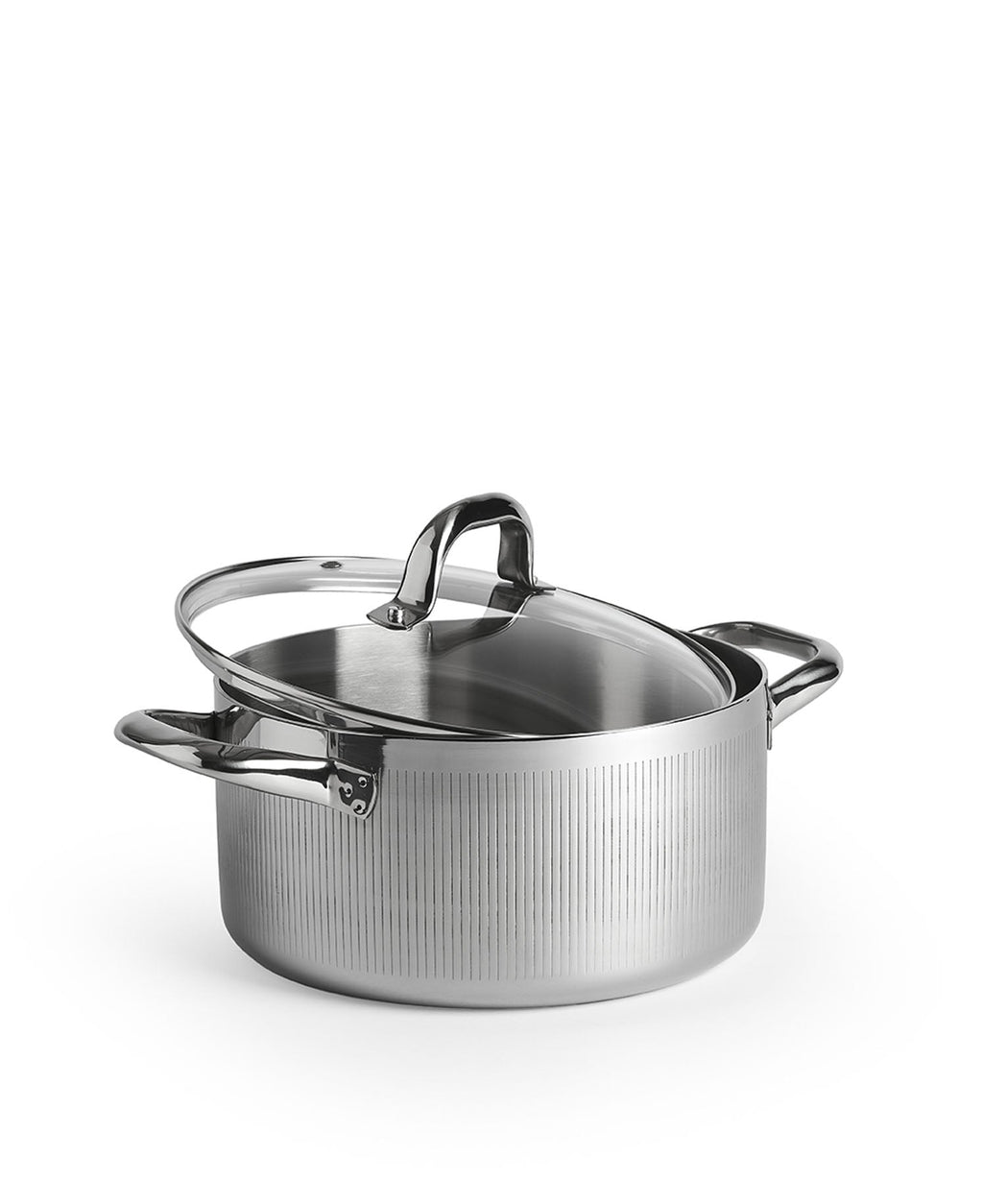 Olla con tapa 5,4 Litros Triply Acero Inoxidable