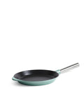 Sartén de Hierro Fundido 28 cm de diametro Verde Retro con Mango Extraíble