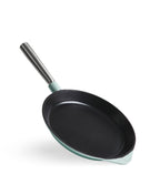 Sartén de Hierro Fundido 28 cm de diametro Verde Retro con Mango Extraíble