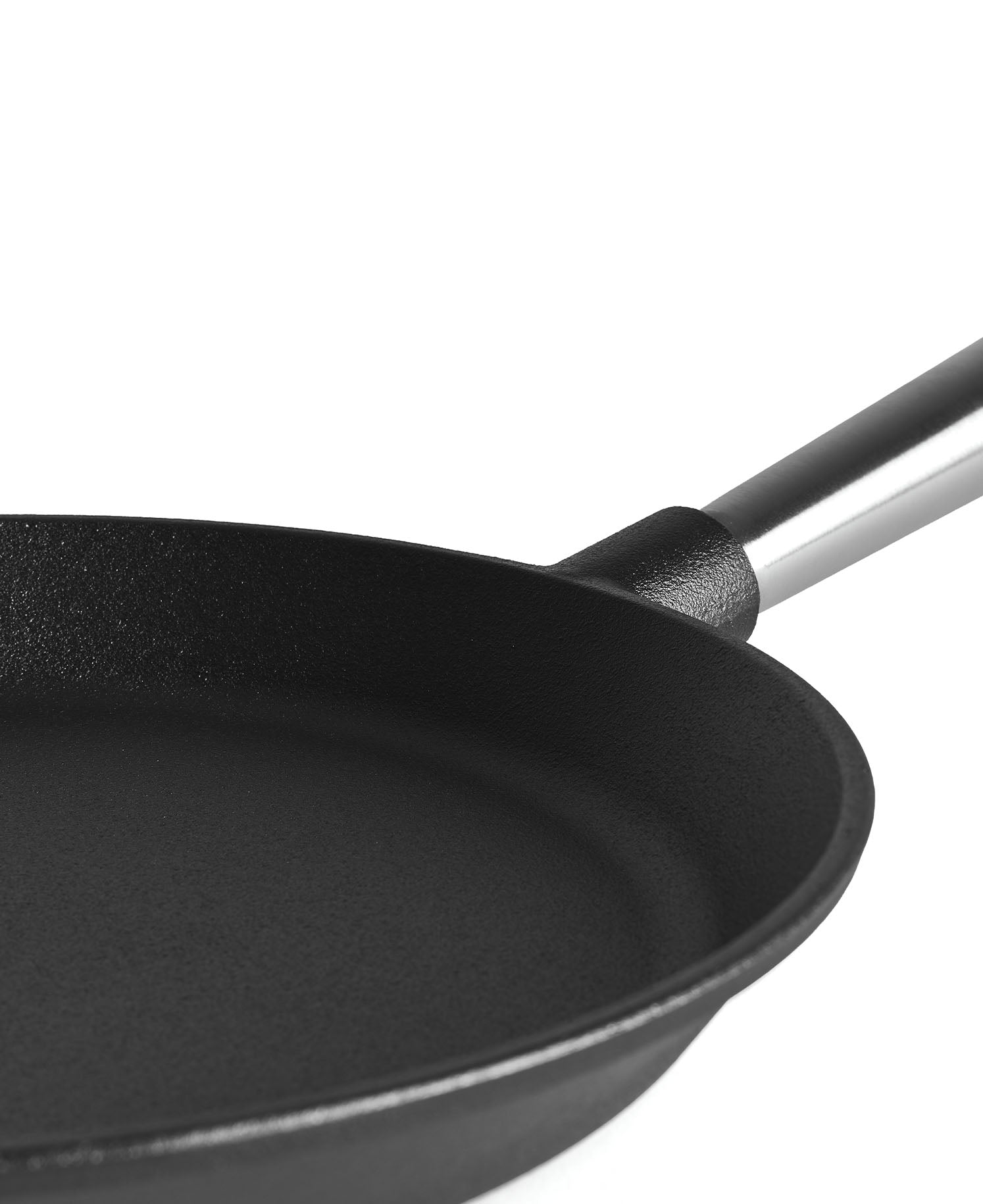 Sartén de Hierro Fundido 28 cm de diametro con Mango Extraíble y Revestimiento Vegetal