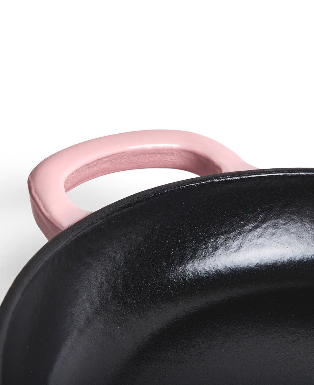 Sartén de Hierro Fundido 28 cm de diametro Rosa Retro con Mango de Madera