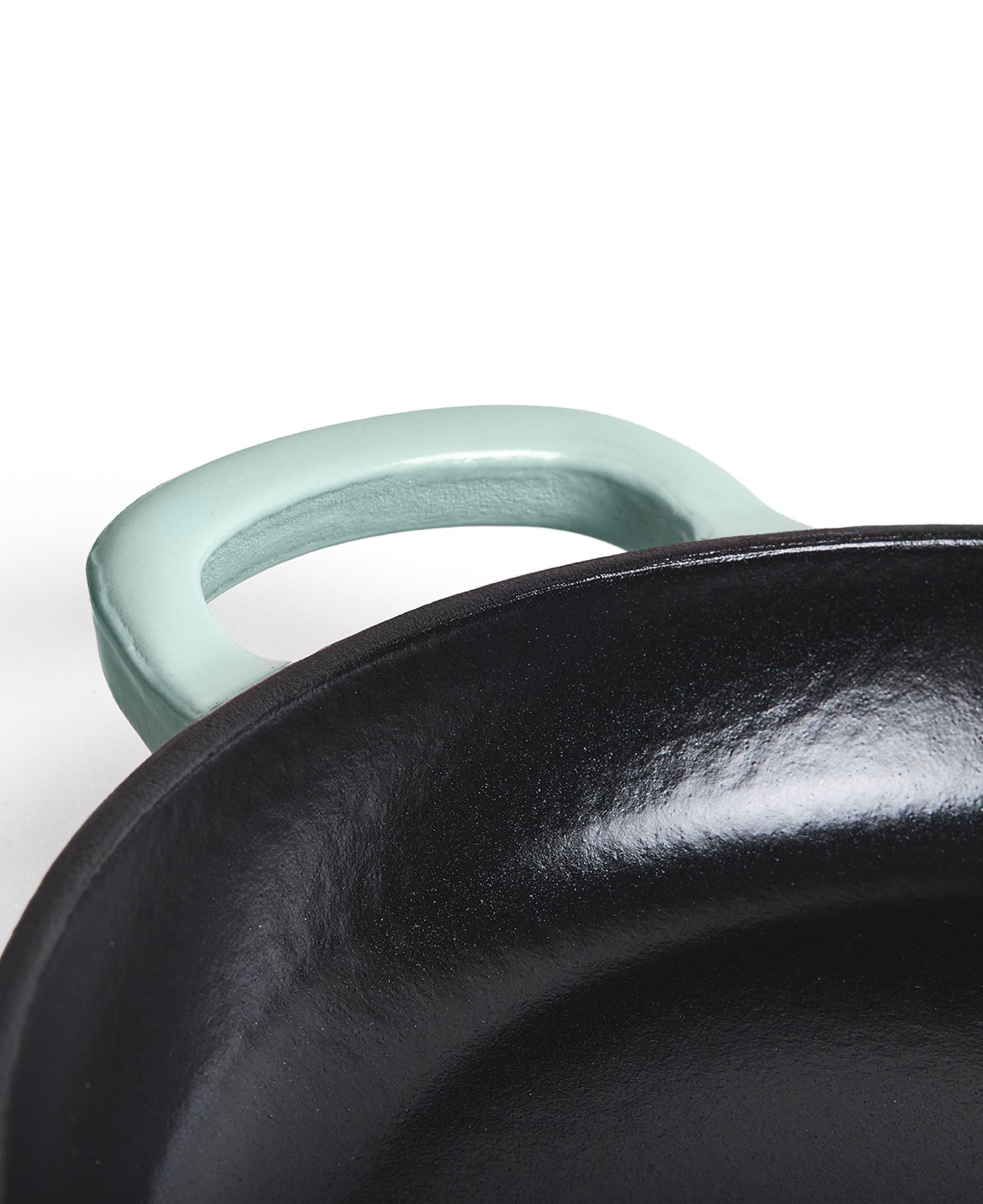 Sartén de Hierro Fundido 28 cm de diametro Verde Retro con Mango de Madera