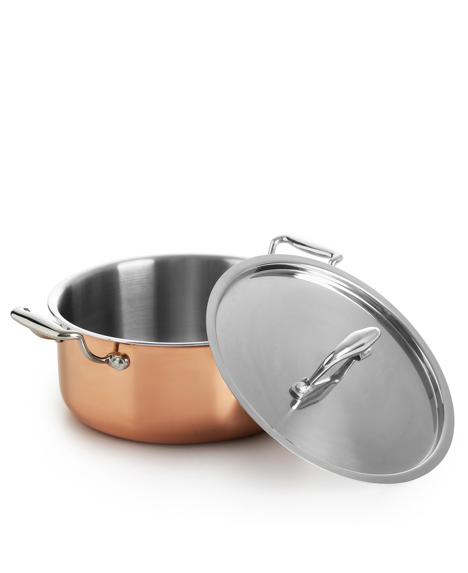 Olla de Cobre con Tapa 22 cm de diametro