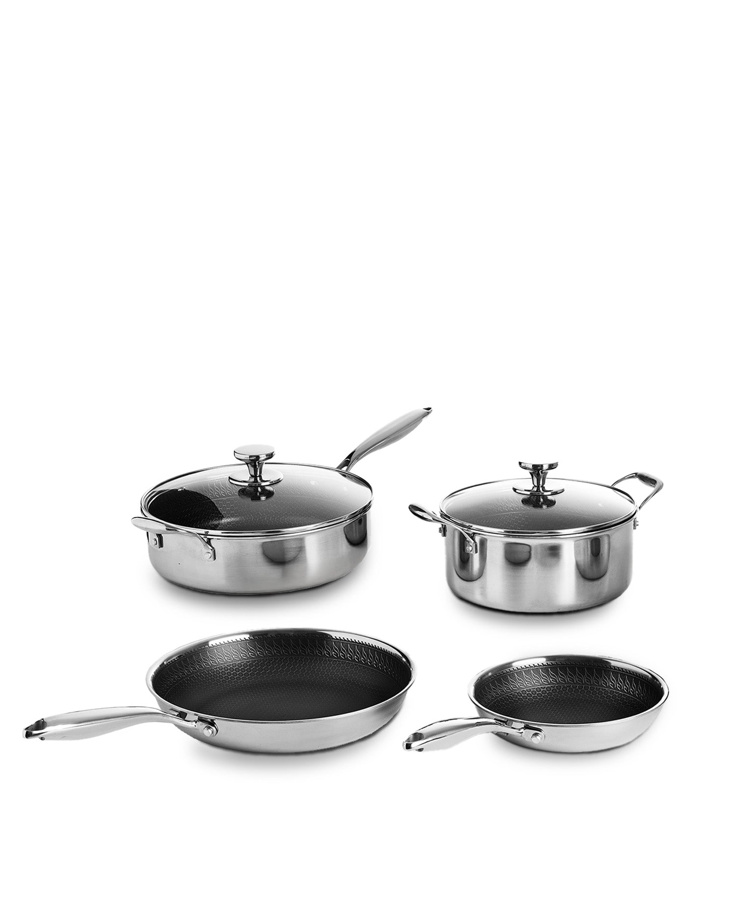 Set Premium de Cocina Antiadherente Honeycomb 4 Piezas