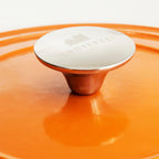 Olla Grande de Hierro Fundido con Tapa , 7 Litros, 29 cm diametro, Naranja